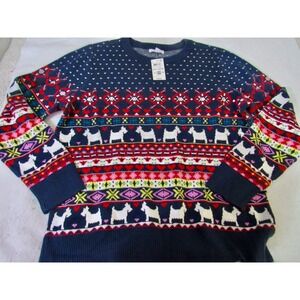 CHARTER‎ CLUB Dog Pattern Holiday Sweater XXL (20-22) Pullover Cotton Blend NWT